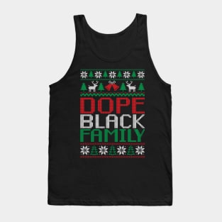 African American Ugly Christmas Sweater, Dope Black Family Tank Top